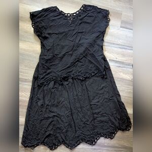 Elegant Blace Lace Skirt Set